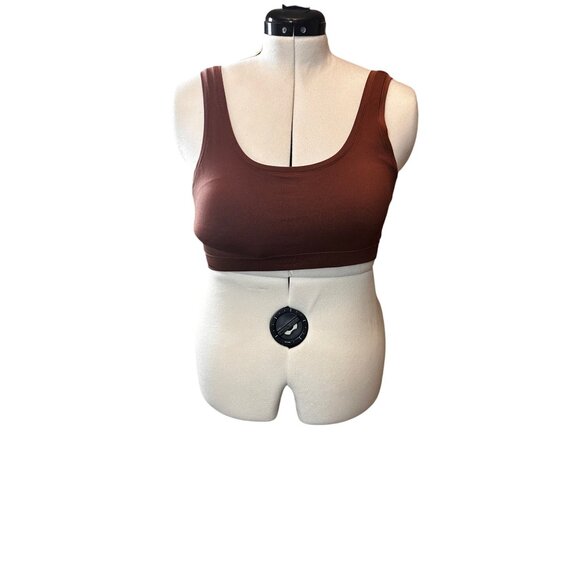 Nordstrom Size XL Lot of 2 Pullover Stretch Sport Bras  Tan and Brown - Picture 6 of 15